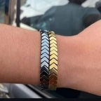 Stainless Steel Hematite Arrow Bracelet