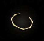 Stainless Steel Hexagon Cuff Bangle 2 Sets