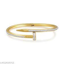 Stainless Steel Keel Bracelet with Stones for Girls and Women | Stylish &amp; Durable – Wides Jewellery