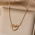 Korean Hollow Heart Necklace – Anti-rust Tarnish