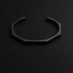 Stainless Steel Hexagon Cuff Bangle 2 Sets