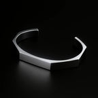 Stainless Steel Hexagon Cuff Bangle 2 Sets
